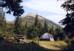 Tent in wilderness